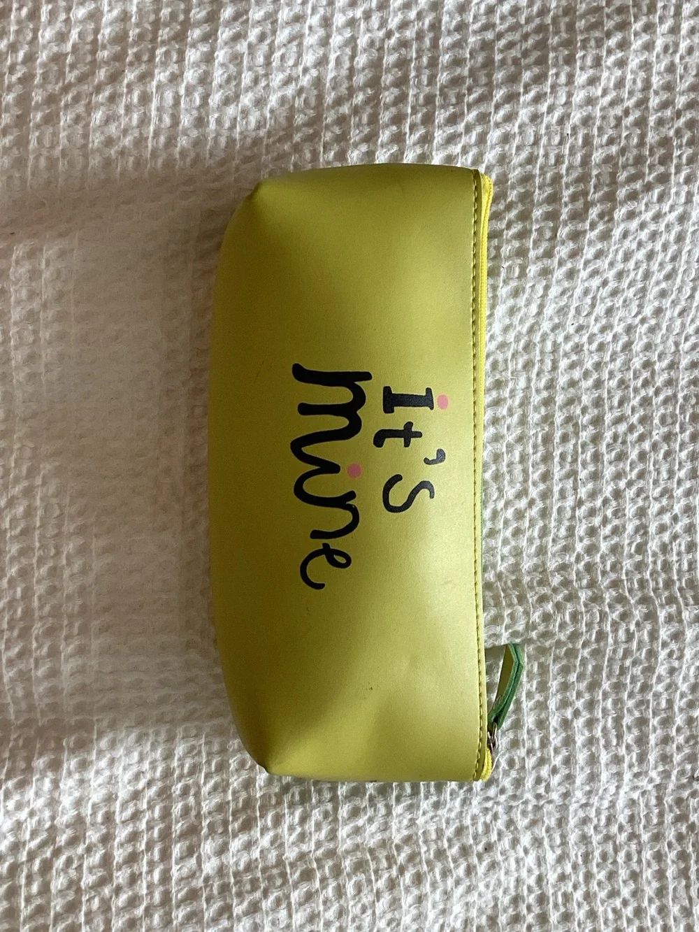 Yellow 'It's Mine' Cosmetic Bag‎